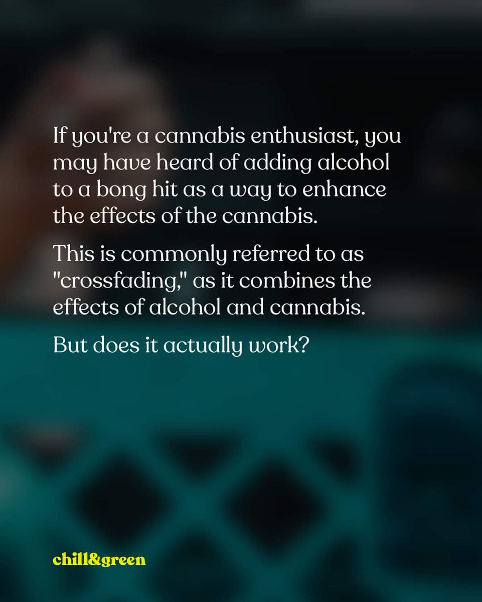chillandgreen's tweet image. Bong hits and beer, sounds like a party but is it really?
Learn the truth about &quot;crossfading&quot; in this post.
Swipe left for the full story. 
#cannabiscommunity #weedknowledge #cannabisculture
