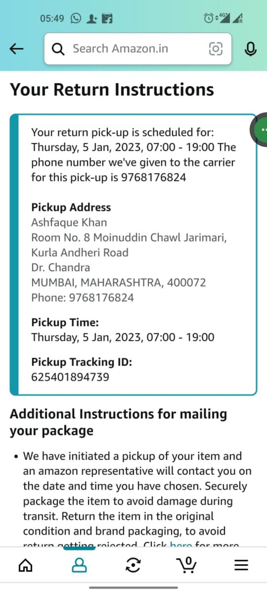 MdMasum16523154's tweet image. Many time I tried to contact customer care they note down the return query but the pick up guys didn't came to take my parcel return.
Very poor service in Mumbai.... Pathetic @amazone @amazon @amazon_policy 
#rerurn #Amazon #poor_service #help