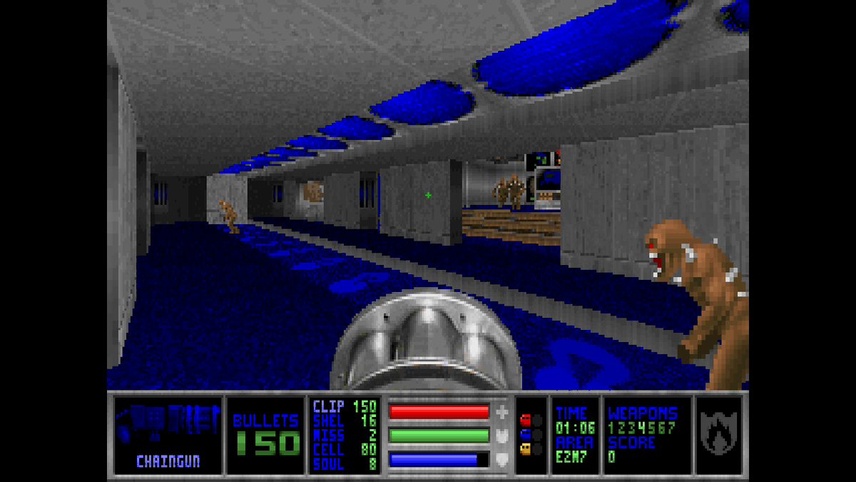 DrPyspy's tweet photo. The v0.5 status bar in #DoomDelta will be receiving a revamp! It should feel less cramped and more cozy now, though certain elements are still subject to change. The ~Retro Scaling~ shader has also been updated to remove the erroneous black lines near the status bar boundaries. https://t.co/QLTErULqVG