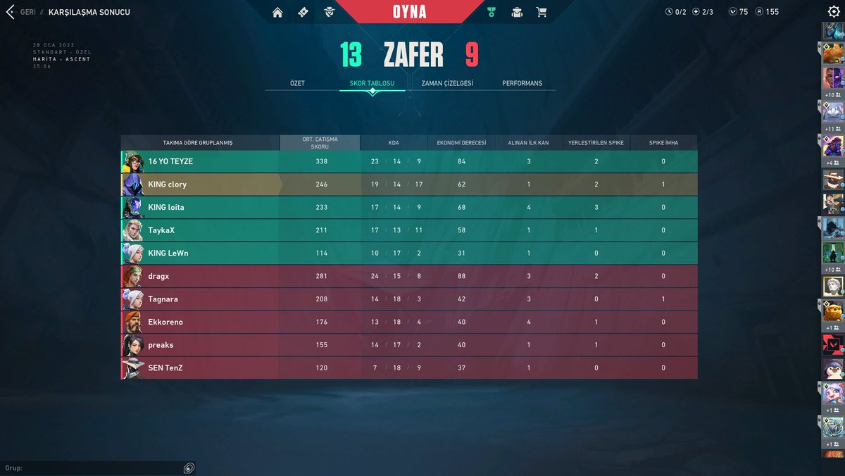 Valorant Sömestr Topluluk Turnuvası 2 turnuvasında son 16 ya kalmayı başardık