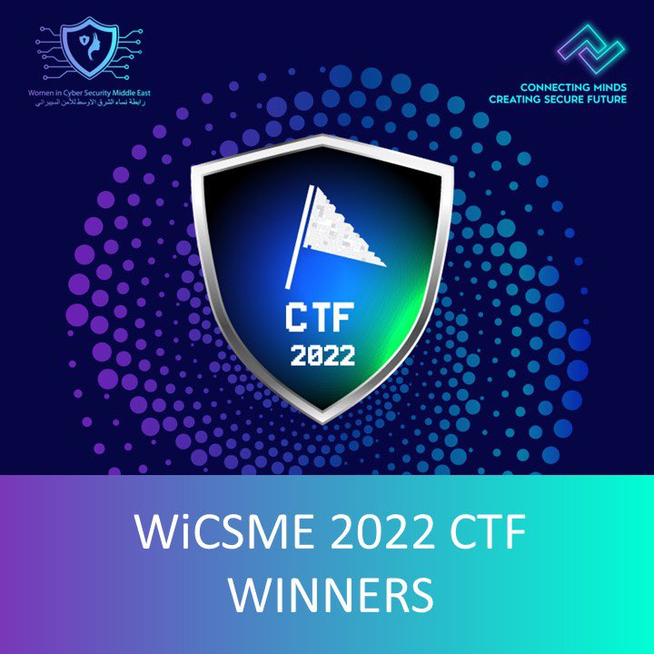 WiCSME's tweet photo. ๐๐ #WiCSME2022 #Regional #CTF๐ฉ Winners..CONGRATULATIONS!!! ๐๐
And Once again, We did IT !!! a new Record is achieved in our #Regional_Cyber_Competition!!
50% of our #CTF_Players are #FEMALES!!! ๐๐ฉ๐ฉ๐ปโ๐ป๐ฉ๐ https://t.co/S1IgsJKRR1