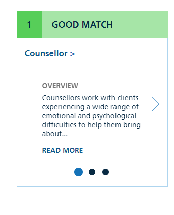 ShaunLintern's tweet photo. I did the NHS careers quiz and apparently I'm a good match for being a counsellor. I was hoping for CEO or chief nurse but hey ho at least it's not a press officer. Get your match here: https://t.co/h8MlaDn5So https://t.co/jJpaSFR7c5