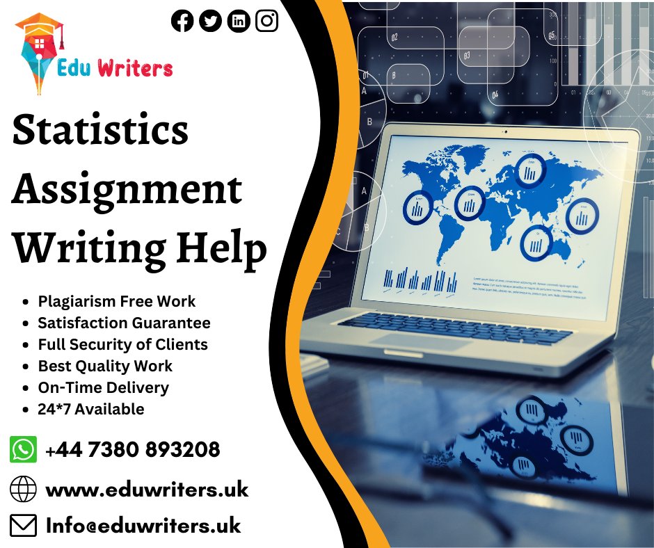 Eduwritersteam's tweet image. Be confident! Because you choose our Statistics Assignment Writing Help.
Order Now:
#statisticswritingassignmenthelp #statisticswritinghelp
#statisticshomeworkhelp #statisticsassignmenthelp #assignment #assignmentwritingservice #assignmenthelp #assignments #help #eduwriters