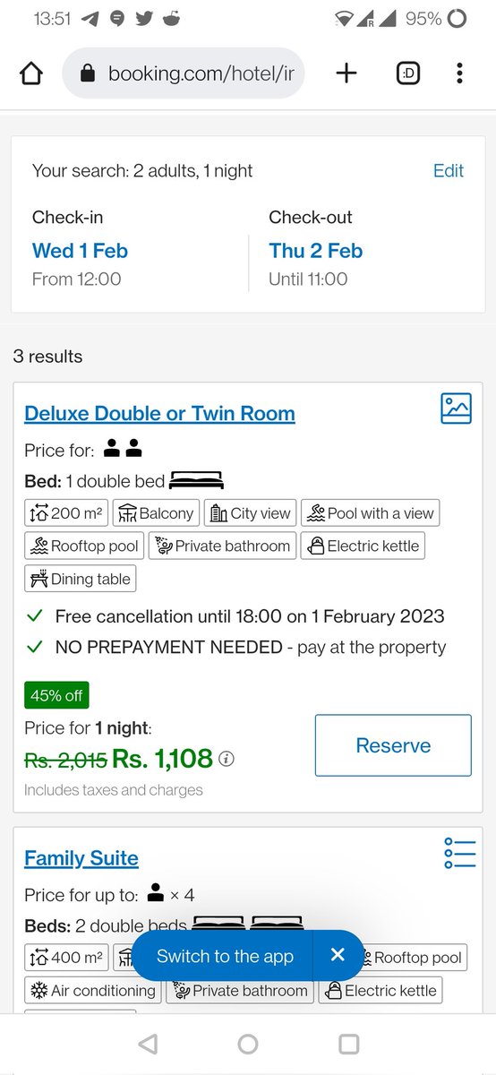 Iamkhush's tweet photo. @bookingcom Yes, a related query is that isn't it   @bookingcom responsibility to verify the amenities before publishing it on the website. Looking at the number of amnesties, one thinks this is a golden deal, but infact this is a shit hole hotel. https://t.co/F9obYQymaV