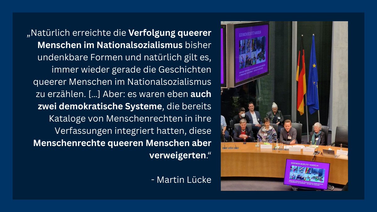 Wenn wir der Verfolgung von LSBTI Menschen im NS gedenken, dürfen wir eines nicht vergessen: Die Verfolgung fing weder 1933 an, noch endete sie 1945. Demokratische Systeme sind nicht unfehlbar. Gerade deshalb braucht es mutige Menschen, die den Kampf für Menschenrechte kämpfen.