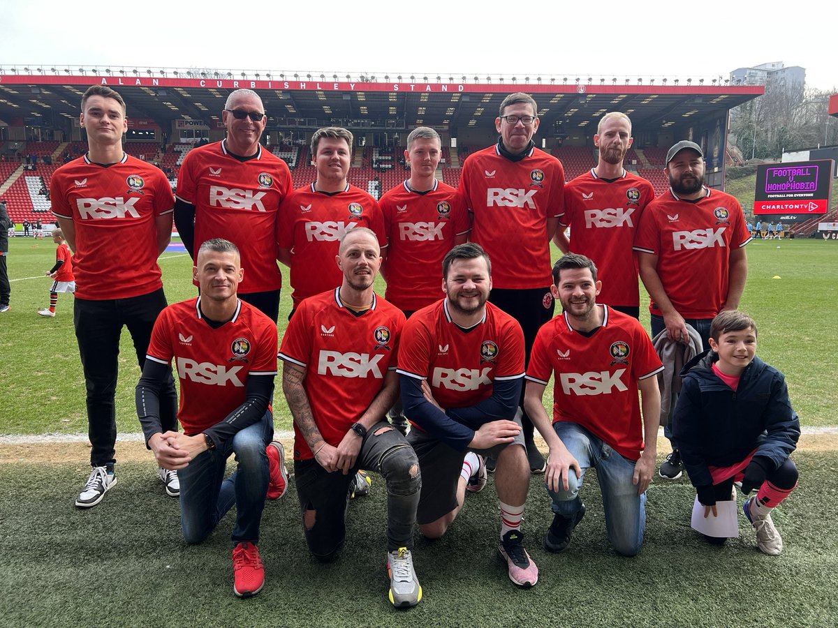 Today we’re at The Valley for <a href="/FvHtweets/">FootballvHomophobia</a> 2023 for the launch of our new kit 🔴⚪️🏳️‍🌈🏳️‍⚧️

We’re proud of our work with <a href="/CAFCofficial/">Charlton Athletic FC</a>, <a href="/CAFCTrust/">Charlton Athletic Community Trust</a> and @CACT_EDI since 2016 to promote #LGBTQ+ inclusion, visibility and representation in football.

Come on you Addicks 🫶

#cafc #FvH2023