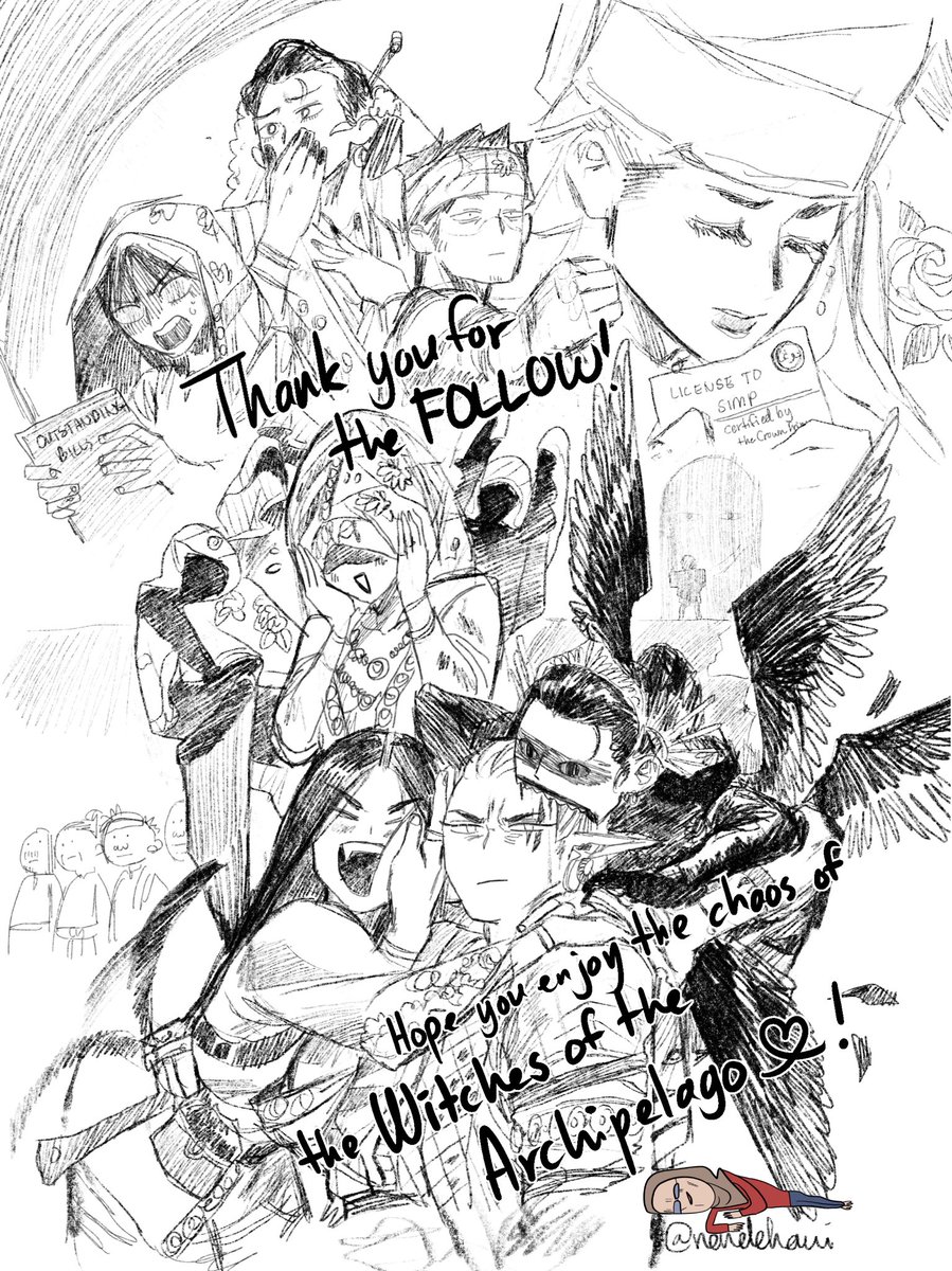 My follower went up yesterday and i feel so blessed 😭 Thank you again and i appreciate the follow so so much! I hope you enjoy Witches of the Archipelago, an OC-verse where villains have fun, MCs get bullied by authorities and where the Crown Prince is a shojo protag. 👁👄👁✨🫶 