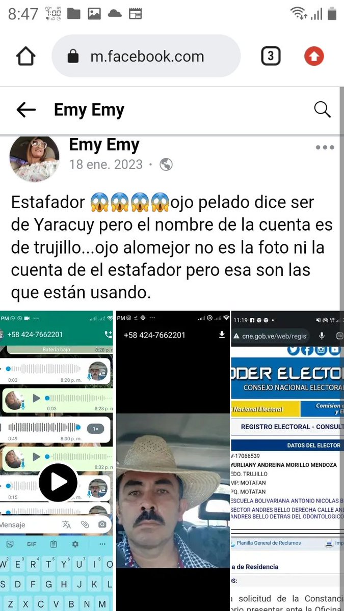 iseaej's tweet photo. @DouglasRicoVzla Buenos días esto es parte d lo que maneja un banda que estafa por zelle se hizo la denuncia en la sede de El Tigre, esperemos q se le dé captura y por tanto se regrese el dinero q estos mal nacido robaron https://t.co/1XEmXVjfWD