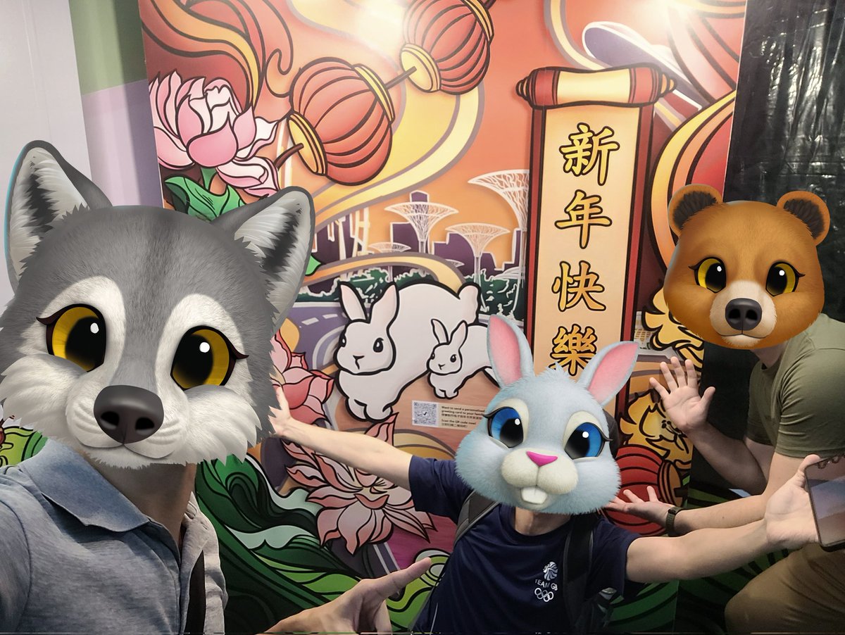Gyrowoof's tweet image. Happy Lunar new year of the #Rabbit from the #GoodtimesGang! #fuzzballs #lanterns #yusheng  #Goodtimes @Adaoz_Artz @Texadaeus