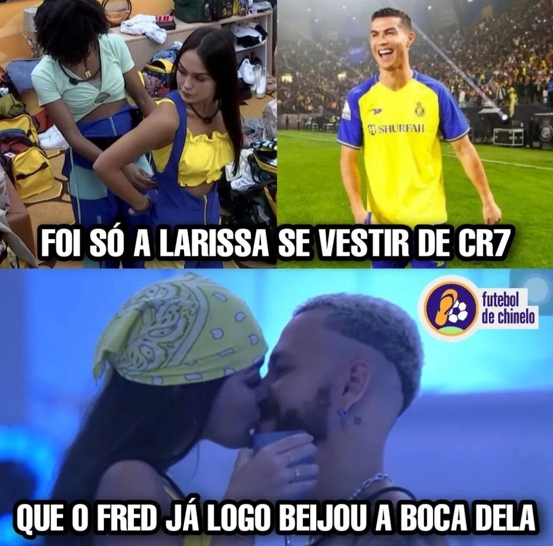 realitysAtual's tweet photo. Era só a Larissa ter entrado de CR7 desde o começo 
#bbb23 https://t.co/YxclIvaKUG