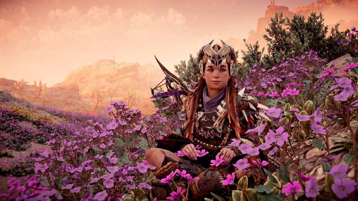 LenasView2's tweet photo. 💜🌸 - Aloy 

#Aloy #HorizonForbbidenWest #HorizonZeroDawn #BeyondTheHorizon #PhotoMode #VirtualPhotography #VPRT #VGPUnite #WorldofVP #GSVP #ArtisticofSociety #LandofVP #VirtualPhotoTop @Guerrilla @EclipsedFantasy https://t.co/5GKbfMYQ2C
