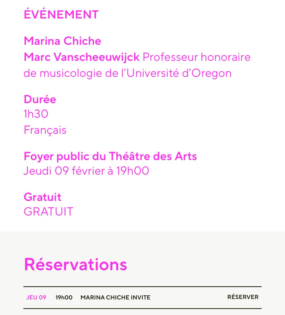 [Rouen 9 Février] rencontre à @operaderouen à 19h avec Marc Vanscheeuwijck. 
Nous échangerons sur le concept de répertoire, de « canon occidental »
Ça promet d’être subversif 🔥 

Vous venez ?

👉operaderouen.fr/programmation/…

@LoicLachenal @mkongdumas