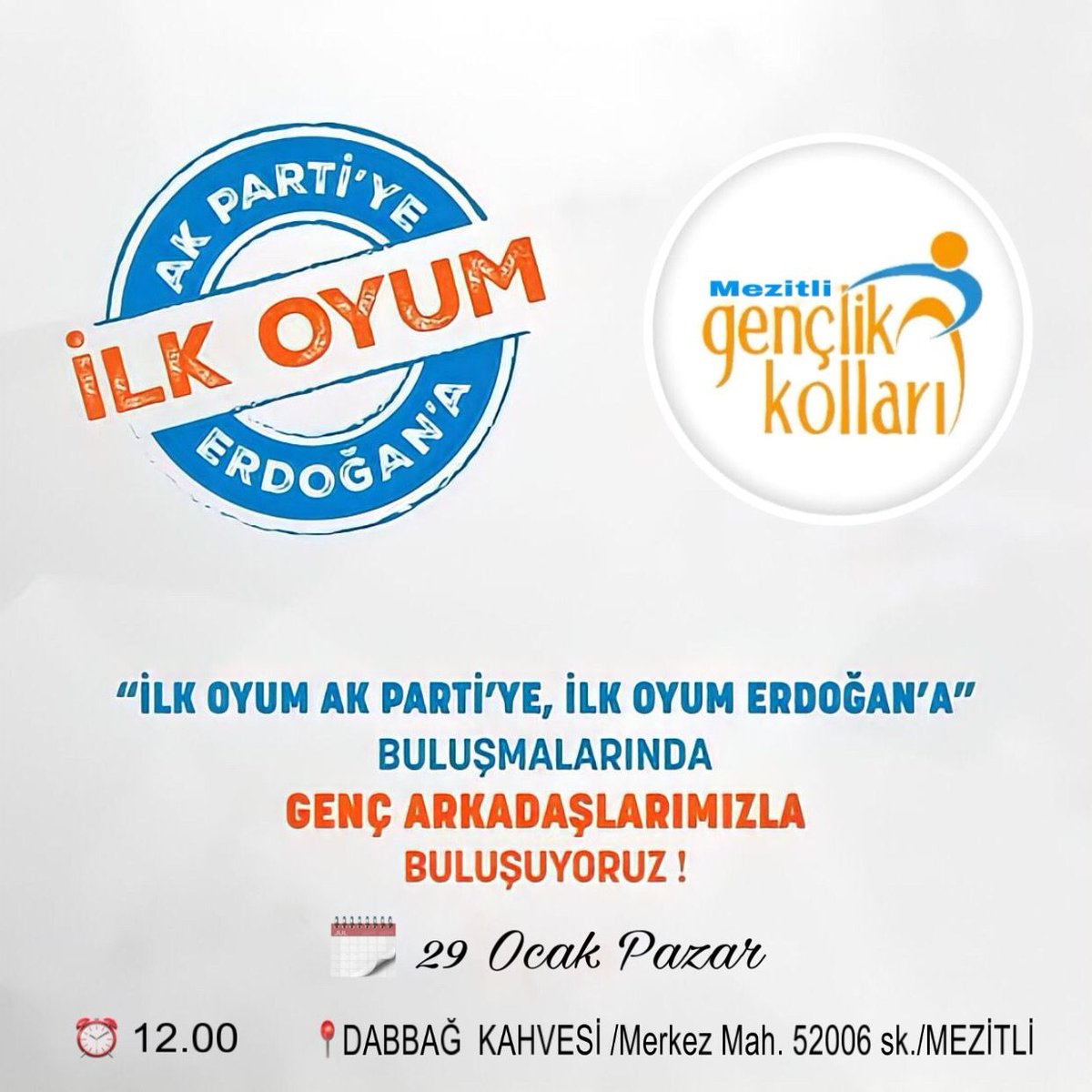 📌 TÜM MEZİTLİ GENÇLİĞİMİZ DAVETLİDİR!
#akparti
#akpartigençlikkolları
#ilkoyumakpartiye
#ilkoyumerdoğana
#receptayyiperdoğan
#rterdoğan