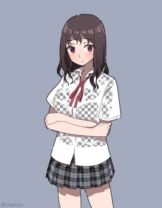 ある種の病気の人には「透けて」見える濡れ透け #illust 