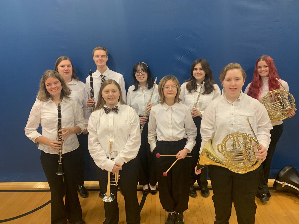 MsBecker5's tweet photo. Our Waterloo musicians are ready for Day #2 of Finger Lakes All-County! We have students performing in the Jr. High Orchestra, Jr. High Chorus, and Sr. High Band. Congrats to all these students! #MusicEducation #NYSSMA https://t.co/iTpz3W9FCs