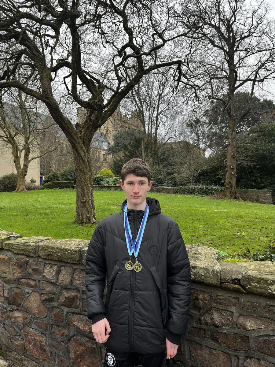 Connor wins his two events today and becomes Avon schools County champion in the long Jump and two lap race.