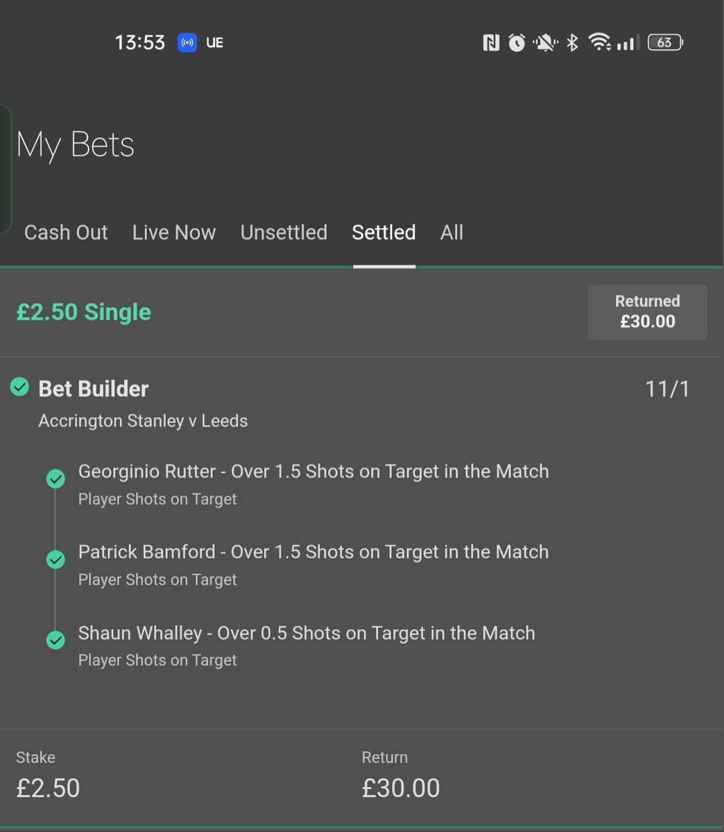 clee_10's tweet photo. @bet365 What's this about? Claim it as a winner, settled bet, no cash out, then 30s before Rutter is subbed off, change it to Rutter only having 1 SOT... #niceone https://t.co/3xyy9VvqRl