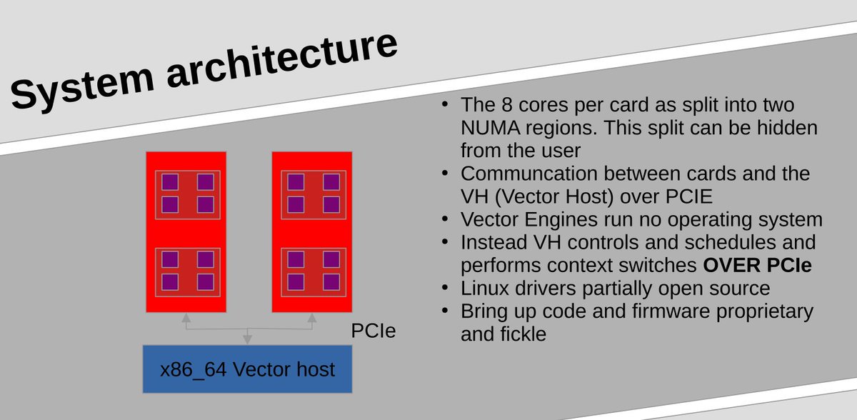 Anno0770's tweet image. I think you get the idea .... But why shoud you care?
It is some really nice and interesting hardware which can execture pretty much any linux program. If the code vectorizes ... then you get really good performance.