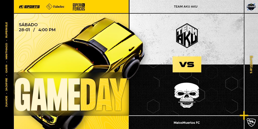 #RocketLeague 

¡Vamos con el encuentro de hoy!

🏆@StarsLeague_ 
⏰16:00
🆚<a href="/malosmuertosfc/">MalosMuertos eSports</a> 

📺Directo del partido👇🏻
twitch.tv/teamakuaku

#TeamAkuAku #GoAku