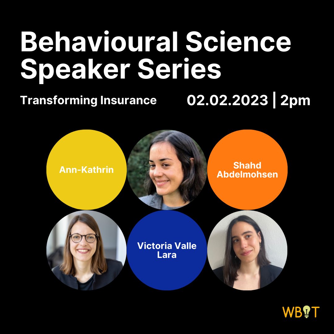 WarwickBIT's tweet photo. Curious about how behavioural science can help transform insurance? Join us next Thursday for an interesting talk with experts in the field 🧠💡 join us for FREE here:  https://t.co/Qqt1CaQtWp https://t.co/OOT6UtjfdN