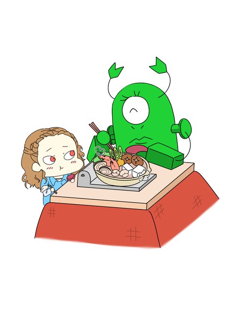 鍋を食べるフォロワのファンアートです 