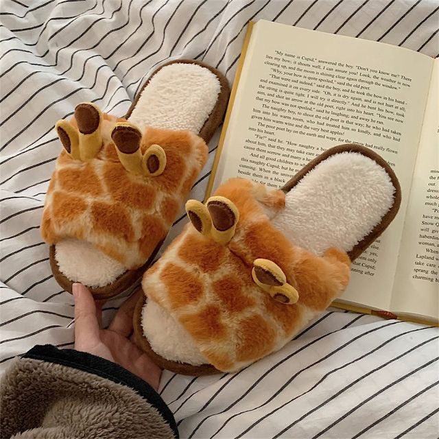 300moods's tweet photo. Fluffy giraffe slipper https://t.co/G9SwVq2ISW