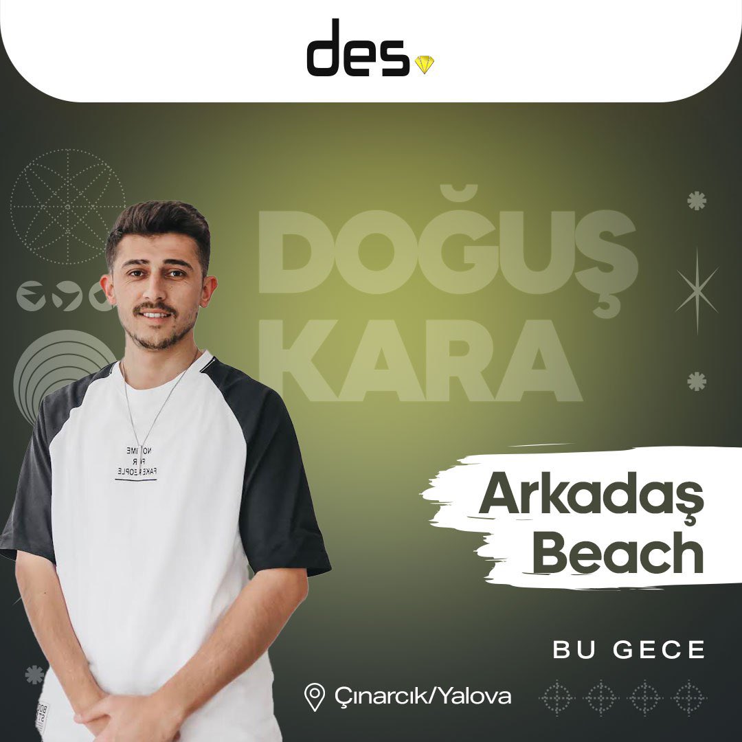 des_muzik's tweet photo. Doğuş Kara, bu gece Arkadaş Beach, Yalova’da!💫 https://t.co/dE2CgPrN9o