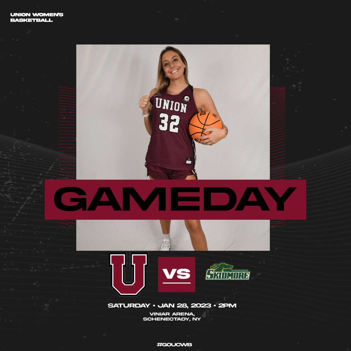 UnionCollegeWBB's tweet photo. This afternoon we continue the battle of the Capital Region, by taking on Skidmore, home at 2:00 PM
Come out and support the Dutchwomen! π
#UCWBπ #ChallengeYourself #ChallengeEachOther https://t.co/bWXRoATwpK