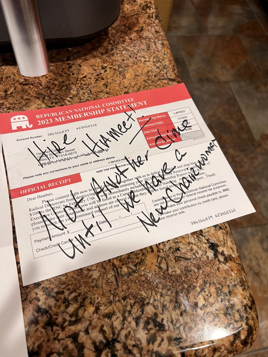 @TRUTHSEEKERS111 @EliseStefanik @GOPChairwoman @GOP Deleted @winred and mailed back my donation letter from @GOPChairwoman now to unregister as a #republican https://t.co/qD5TTIvvpT 