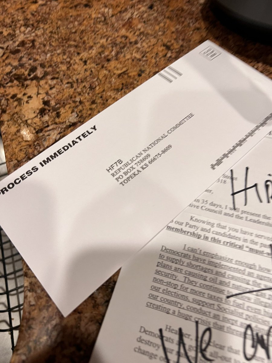 @TRUTHSEEKERS111 @EliseStefanik @GOPChairwoman @GOP Deleted @winred and mailed back my donation letter from @GOPChairwoman now to unregister as a #republican https://t.co/qD5TTIvvpT 