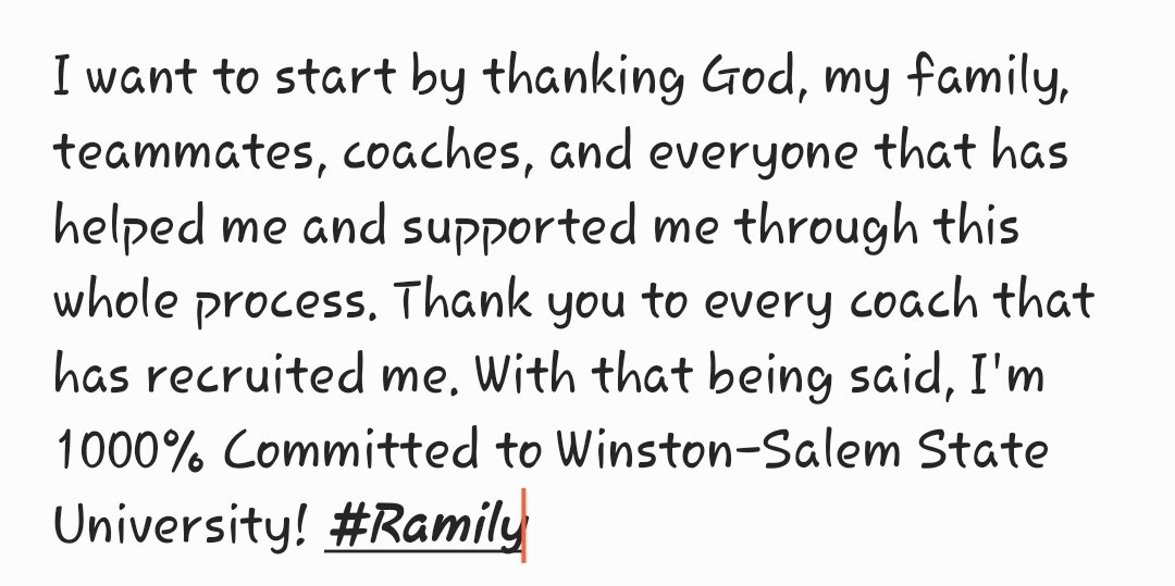 1000% COMMITTED‼️🚨‼️
<a href="/WSSURamFootball/">WSSU Rams Football</a> <a href="/HarrelsonEarl/">Coach Earl Harrelson</a> <a href="/CoachMakk/">Coach_Makk</a> <a href="/CaryCoaching/">Coach Coleman Tyrance</a> <a href="/CaryImpFootball/">Cary Football</a> <a href="/HBCUGameday/">HBCU Gameday</a> <a href="/NCHSBlueSheet/">North Carolina HS Football Recruiting Blue Sheet</a> <a href="/PrepRedzoneNC/">Prep Redzone North Carolina</a> <a href="/NCPreps/">Deana King</a> <a href="/CoachCorp220/">Coach Corp</a> @CoachSkiNCSA <a href="/HighSchoolOT/">HighSchoolOT</a>