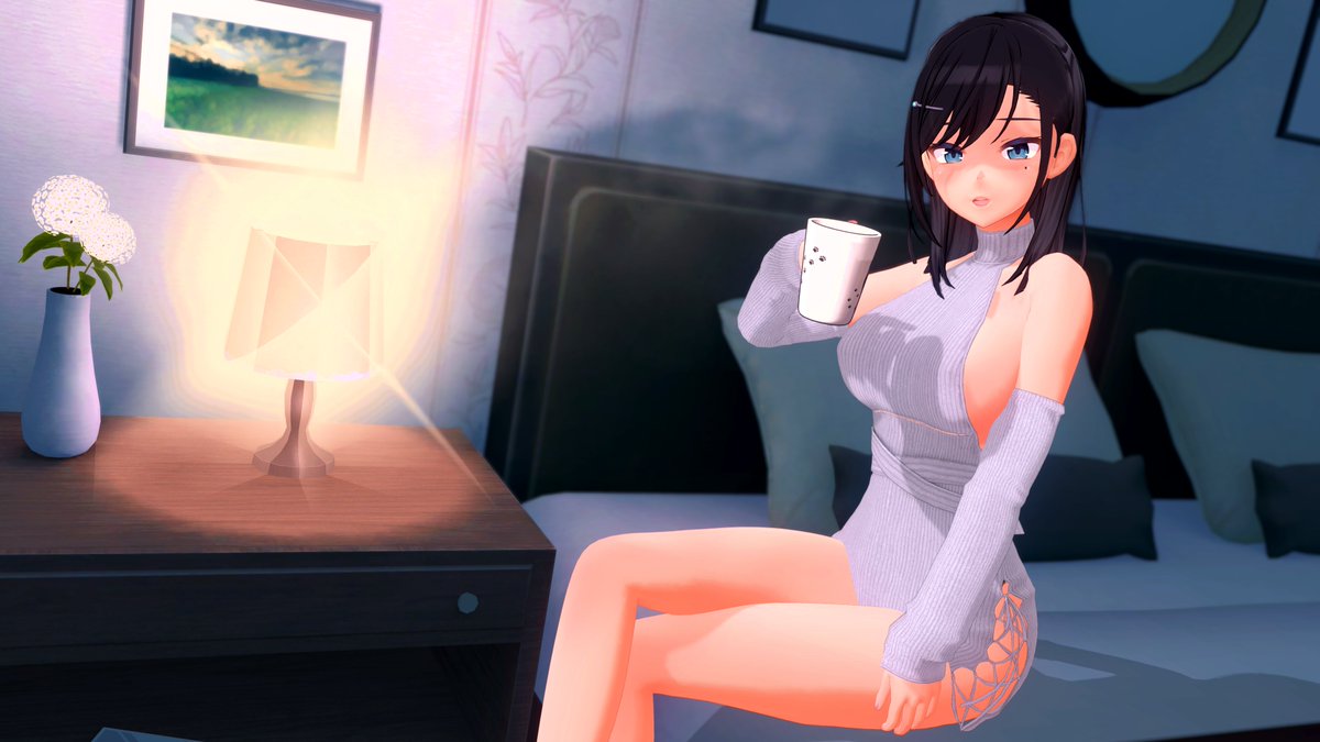 お題「ニット」
就寝前のコーヒーはNG
#cm3d版深夜の真剣エディット60分一本勝負
#COM3D2