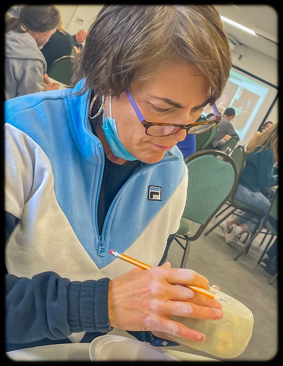 Rob__Fitzgerald's tweet image. SH Teacher and Chef Anna Redd takes on another skill, ceramics! Chef Redd, an avid wood worker, is also the president of the local WoodSpinning Club!