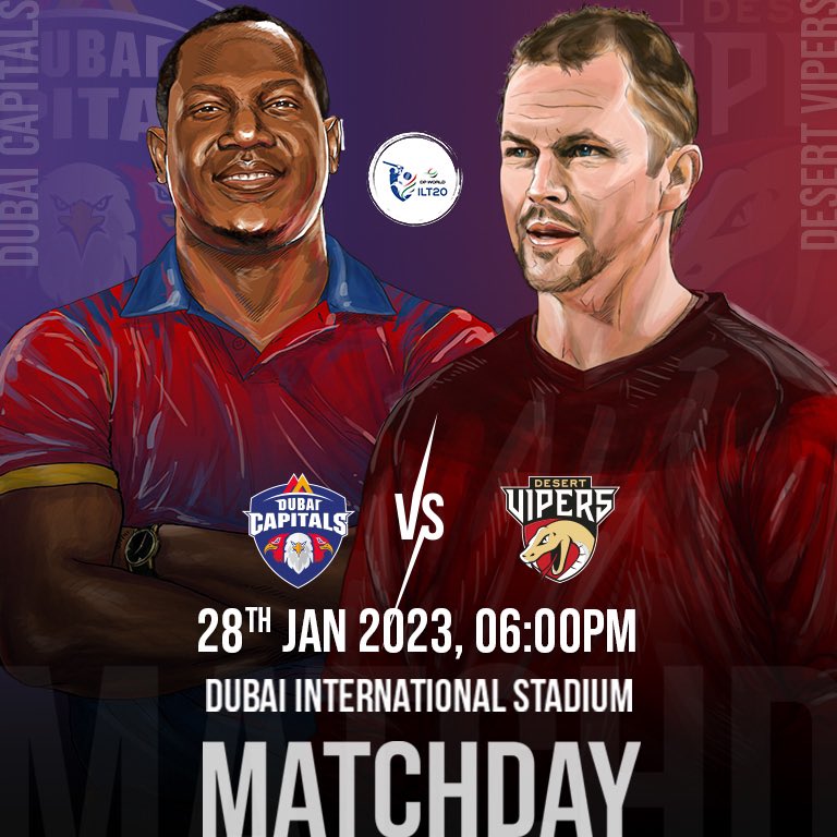 Dubai International Stadium (@dubaistadium) on Twitter photo ITโS MATCHDAY ๐
The <a href="/Dubai_Capitals/">Dubai Capitals</a> will go head to head against the <a href="/TheDesertVipers/">Desert Vipers</a> . The Capitals have struggled with their form and will look to regain some momentum against the Vipers.
Who do you think will come out on top?
Get your tickets NOW on tickets.ilt20.ae ITโS MATCHDAY ๐
The <a href="/Dubai_Capitals/">Dubai Capitals</a> will go head to head against the <a href="/TheDesertVipers/">Desert Vipers</a> . The Capitals have struggled with their form and will look to regain some momentum against the Vipers.
Who do you think will come out on top?
Get your tickets NOW on tickets.ilt20.ae