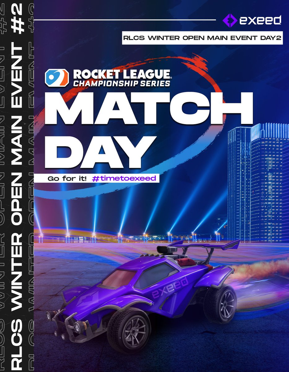 Hoje temos mais uma batalha e vamos em busca da classificação!

Será contra a <a href="/NIPBR/">Ninjas In Pyjamas 🇧🇷</a> na RLCS Winter Open pelas quartas de final nos playoffs.

Vamos Exeed!

#RLCS #TimeToExeed #RocketLeague