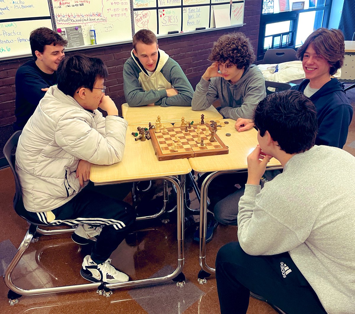 SIHSSciOly's tweet photo. Warming up with a game of chess and last minute review before the competition today at Beachwood. https://t.co/IN1sqz7Gw9