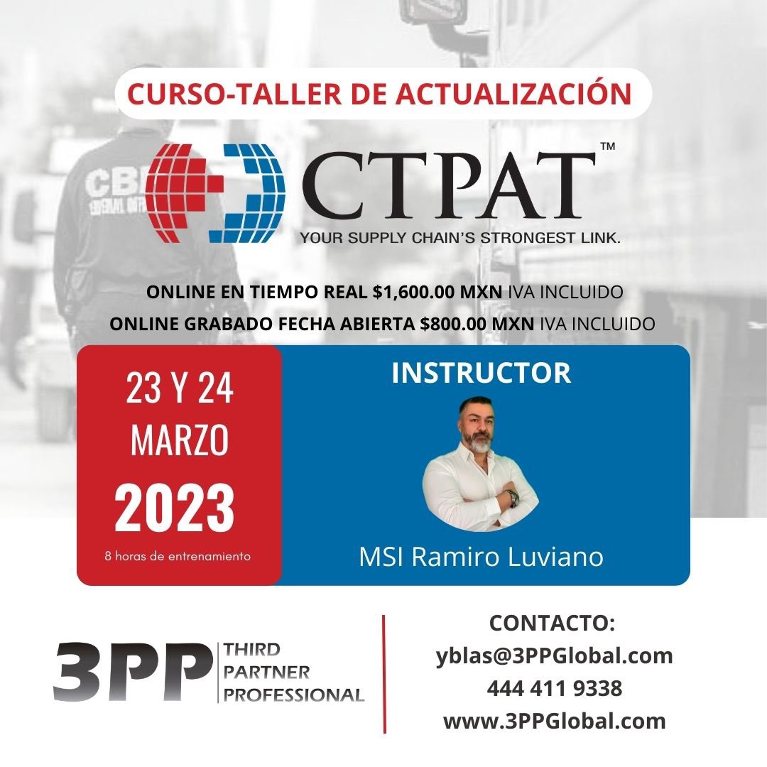 3ppScp's tweet photo. 🚛 ¿Está buscando mejorar la seguridad de su empresa y cumplir con los estándares de seguridad de la cadena de suministro de los #EstadosUnidos?
➡️ Ficha técnica: https://t.co/p3oVmVIXMo
➡️ WhatsApp: https://t.co/3jTlQZZHgN
#3PP #CursosGrabados #CursoCTPAT #CTPAT https://t.co/10XiAPZFcd