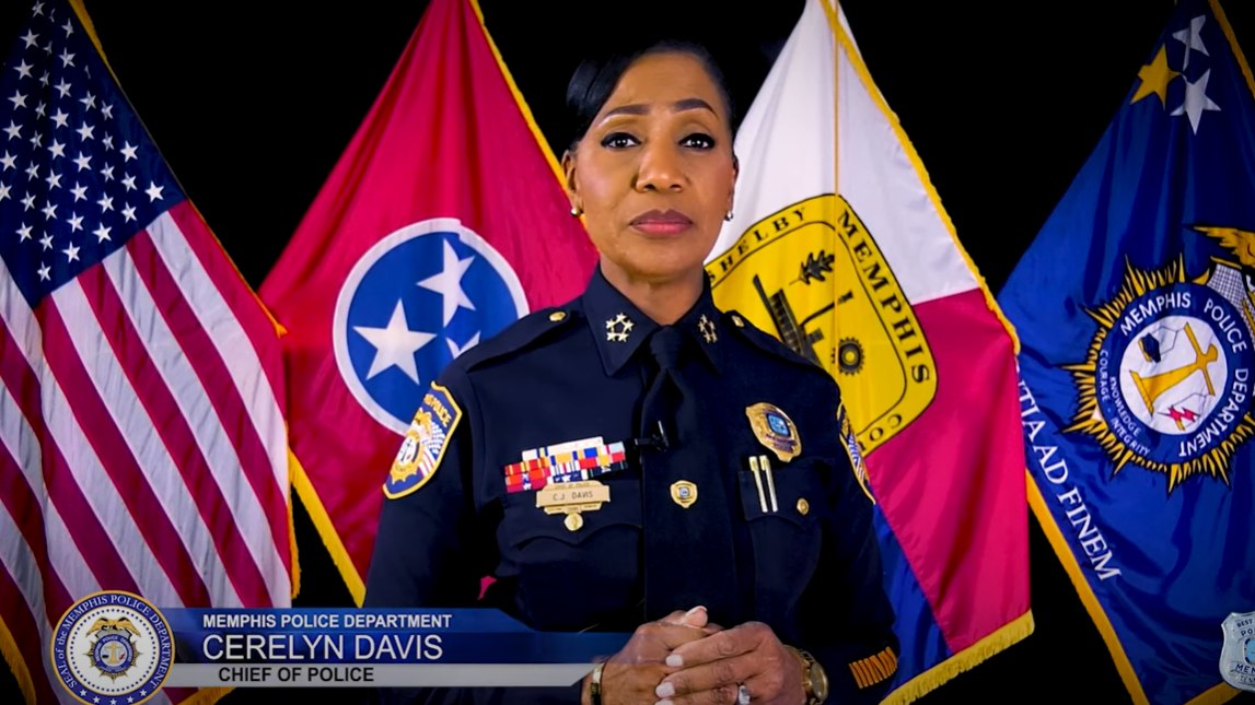 Don't be fooled by the Memphis Police Chief's sad face! Those cops are part of SCORPION – an all-Black Unit built to make arrests stealthily without the extra scrutiny white cops might get. Beating #TyreNichols was the rule, not the exception. She knew how SCORPION rolls.