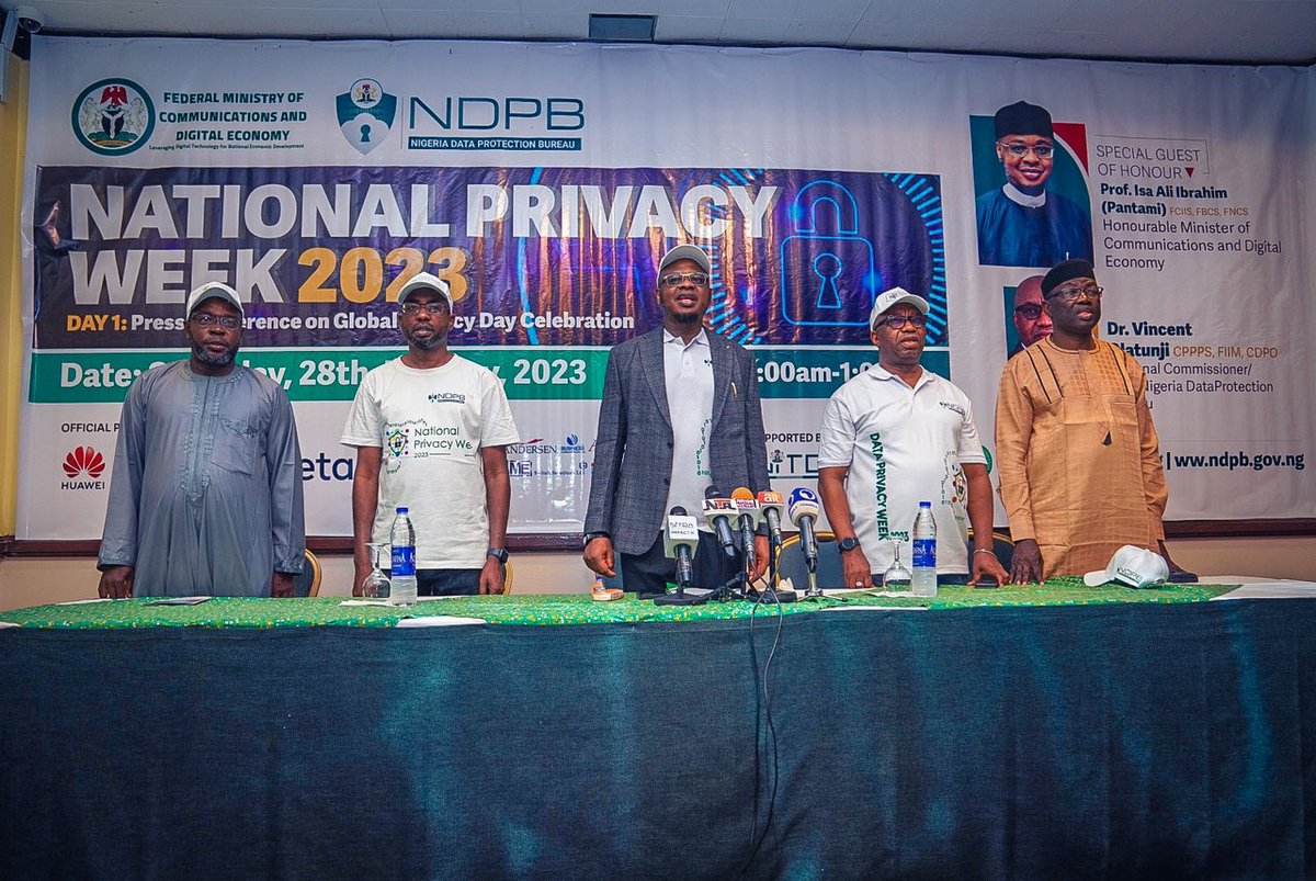 TimesNiger's tweet photo. .@ProfIsaPantami acknowledges privacy is a crucial human right @FMoCDENigeria is tirelessly operating on building privacy. This #DataPrivacyDay #NationalPrivacyWeek is creating awareness for Nigerians on how to safeguard their #data https://t.co/nCag7Wnh5h
