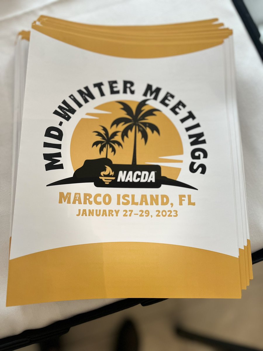 NACDA's tweet image. Ready for a full day of meetings at #MidWinter23 
If you missed us at registration in the lobby yesterday, come get your badge and say hi 🤗