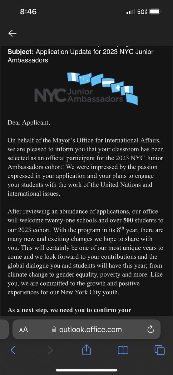 Our PSMS161 scholars have been accepted into the NYC Junior Ambassadors cohort! Our MS scholars will have an opportunity to have their voices heard and engage in conversations centered around equality and global change. Thank you @RaheshaAmon for sharing! #studentvoice