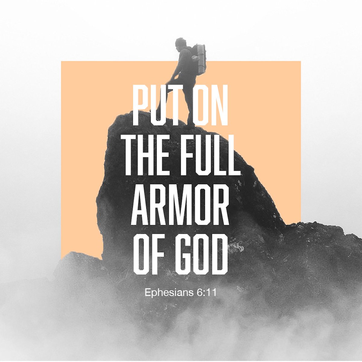 Wear the full armor of God. Wear God’s armor so that you can fight against the devil’s clever tricks.
Ephesians 6:11 ERV

bible.com/verse-of-the-d…