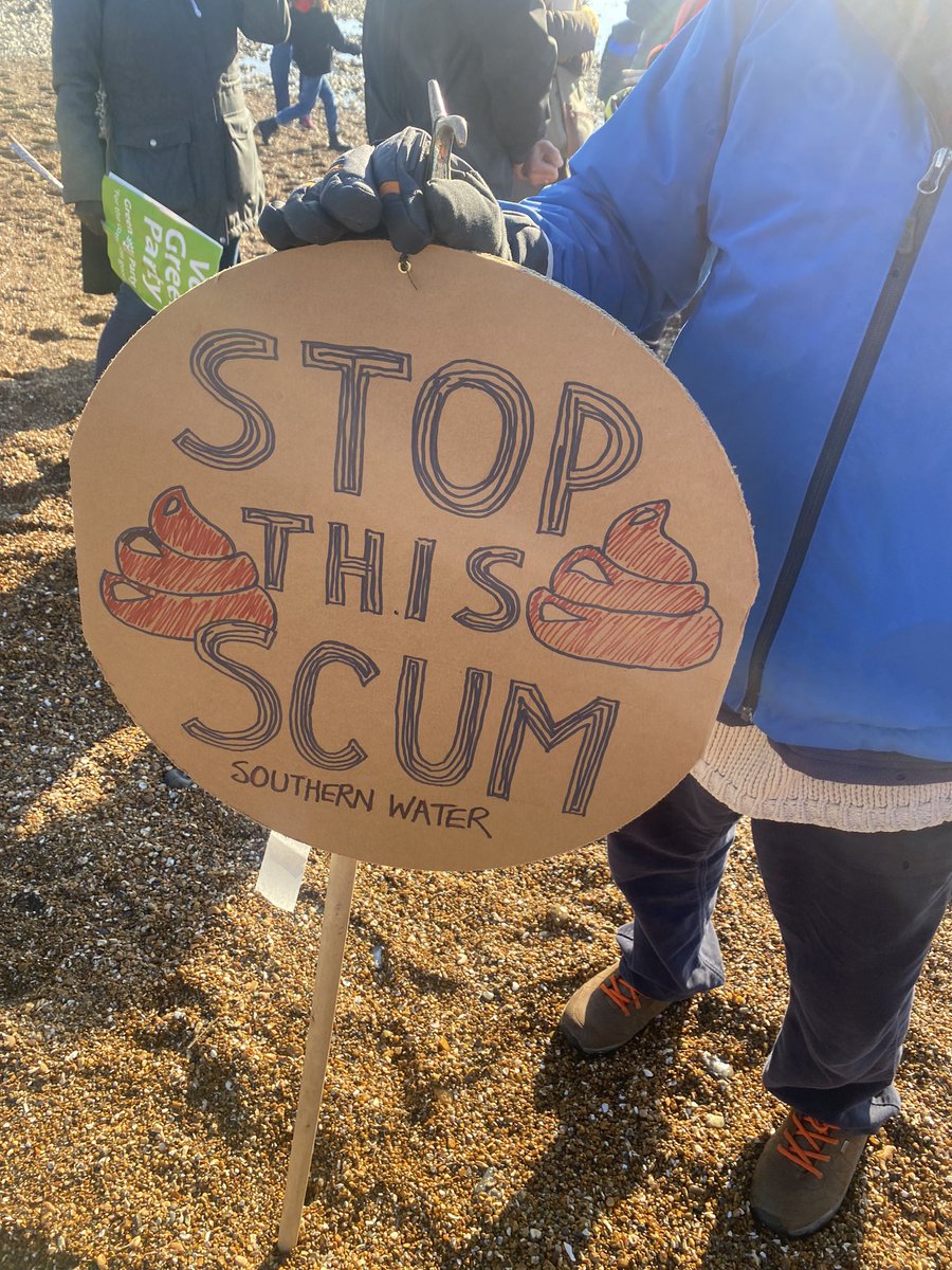 XRWorthing's tweet image. Some fab placard’s out today, for start of the #DirtyWater campaign

#Worthing #CutTheCrap