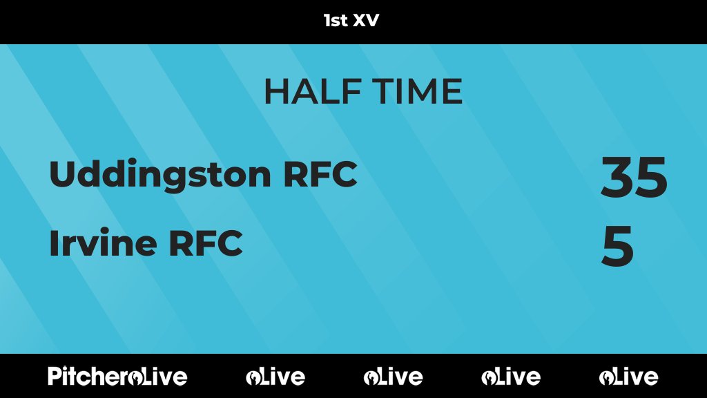 UddyRFC's tweet photo. HALF TIME: Uddingston RFC 35 - 5 Irvine RFC
#UDDIRV #Pitchero
https://t.co/q45YPaIqfI https://t.co/8UNfkMb6xH