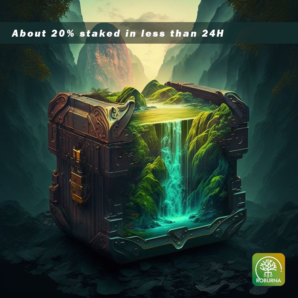 Staking is a success <a href="/Roburnaofficial/">ROBURNA🌳</a> ⛓️🌱
Already 20% $RBA already staked and locked in less than 24H🔒

🌐 arborswap.org/pools
🌐 roburna.com

#RBA #Roburna #GreenBlockchain #Cryptos #crypto #cryptocurrency #DeFI #web3 #Staking #StakingRewards #BTC #ETH #BNB