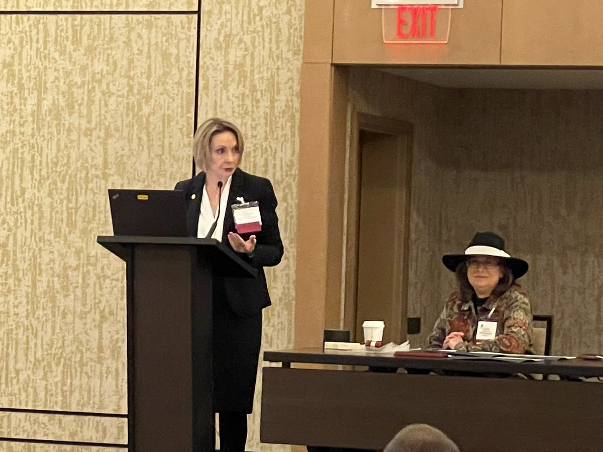Dr. Volk addressing the Texas Society of Pathologists business meeting #CAPnow