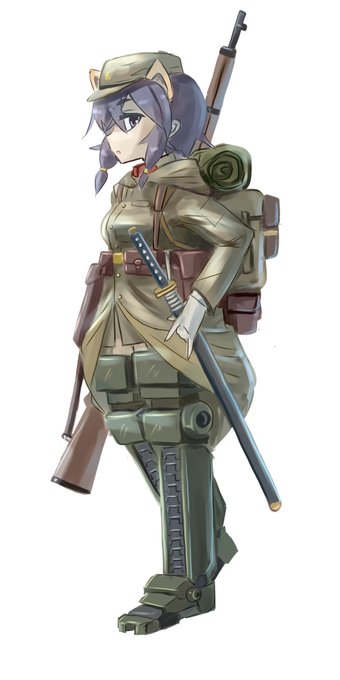 オリ魔女描くやつ。
扶桑陸軍援欧派遣軍先遣隊 木葉小雪伍長。
1939年当時、扶桑皇国軍における援欧部隊の中心は海軍航空隊だったが、陸軍からも少数の先遣隊が送り込まれ、現地の調査を行っていた。木葉伍長はシベリア戦線での実戦経験があり、ネウロイ侵攻時には現地部隊に協力して戦った。 