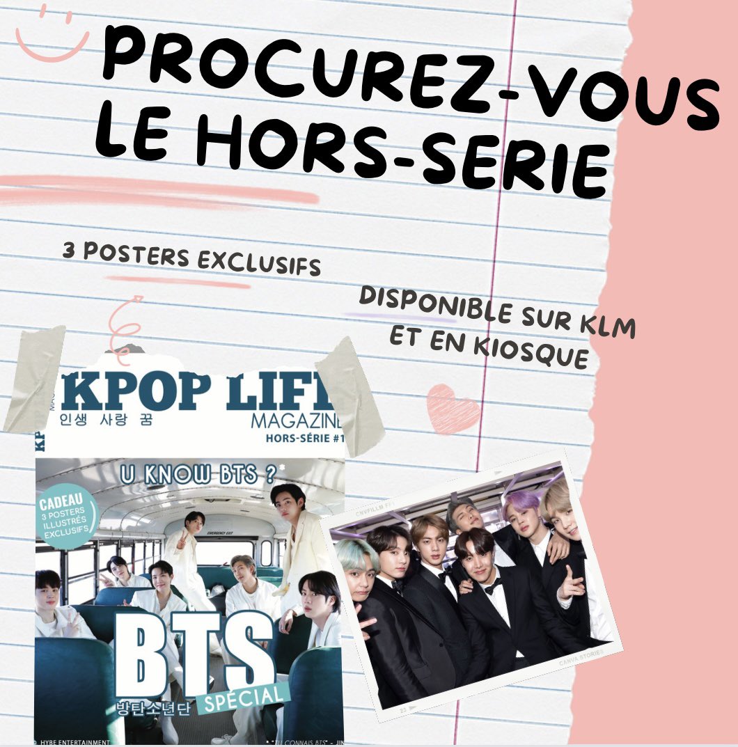 KpopLifeMag's tweet photo. Ne manquez pas notre hors-série spécial BTS ! 💜
Webtoons, dramas, les bios, BU, émissions, posters exclusifs etc. Tout est dans le hors-série spécial BTS.

Il est disponible partout en France et en Belgique ! ✨

#kpop #kpoplife
#bts #btsfrance #btsxarmy #btsfrance #btsmagazine https://t.co/1zMxOLY9F6