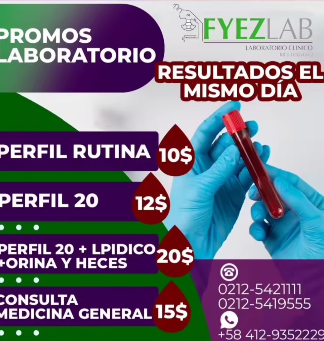 Analizamed's tweet photo. Recuerda chequear tu salud! 👩⚕️💉
https://t.co/woZ4zqGaeS
#caracas #santarosalia #avlecuna #examenesdelaboratorio #hematologia #parasitos #anemia #nuevocirco #bioanalisis #bioanalista #fyezlab #covid #examenesdesangre #laboratoriosencaracas #perfil20 #laboratorioencaracas https://t.co/RdArtbe4Ja
