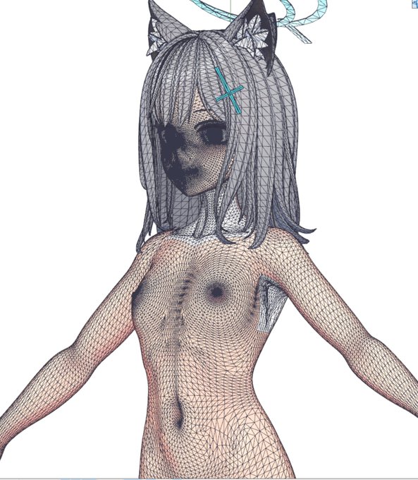 改造箇所のポリゴン入れ替えたのでこれから地獄のウェイト修正なのだわ 